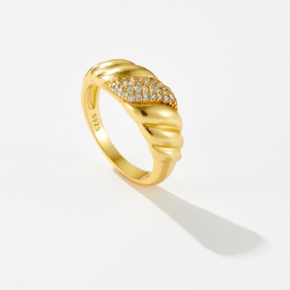 Versatile Design Geometric Irregular Spiral Ring - Image 2