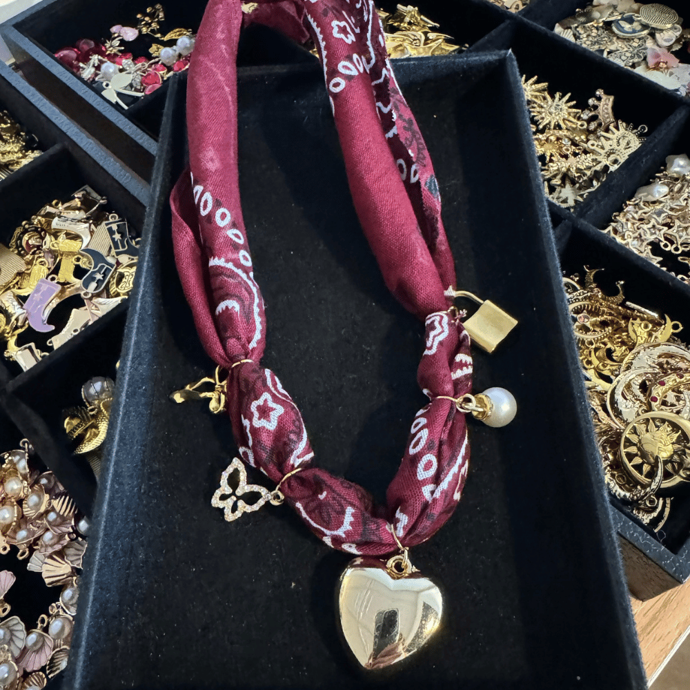 Custom Bandana Charm Necklace